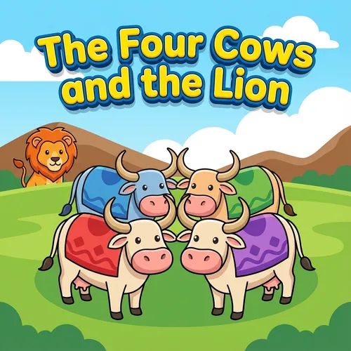 The Four Cows and the Lion – Panchatantra Story for Kids